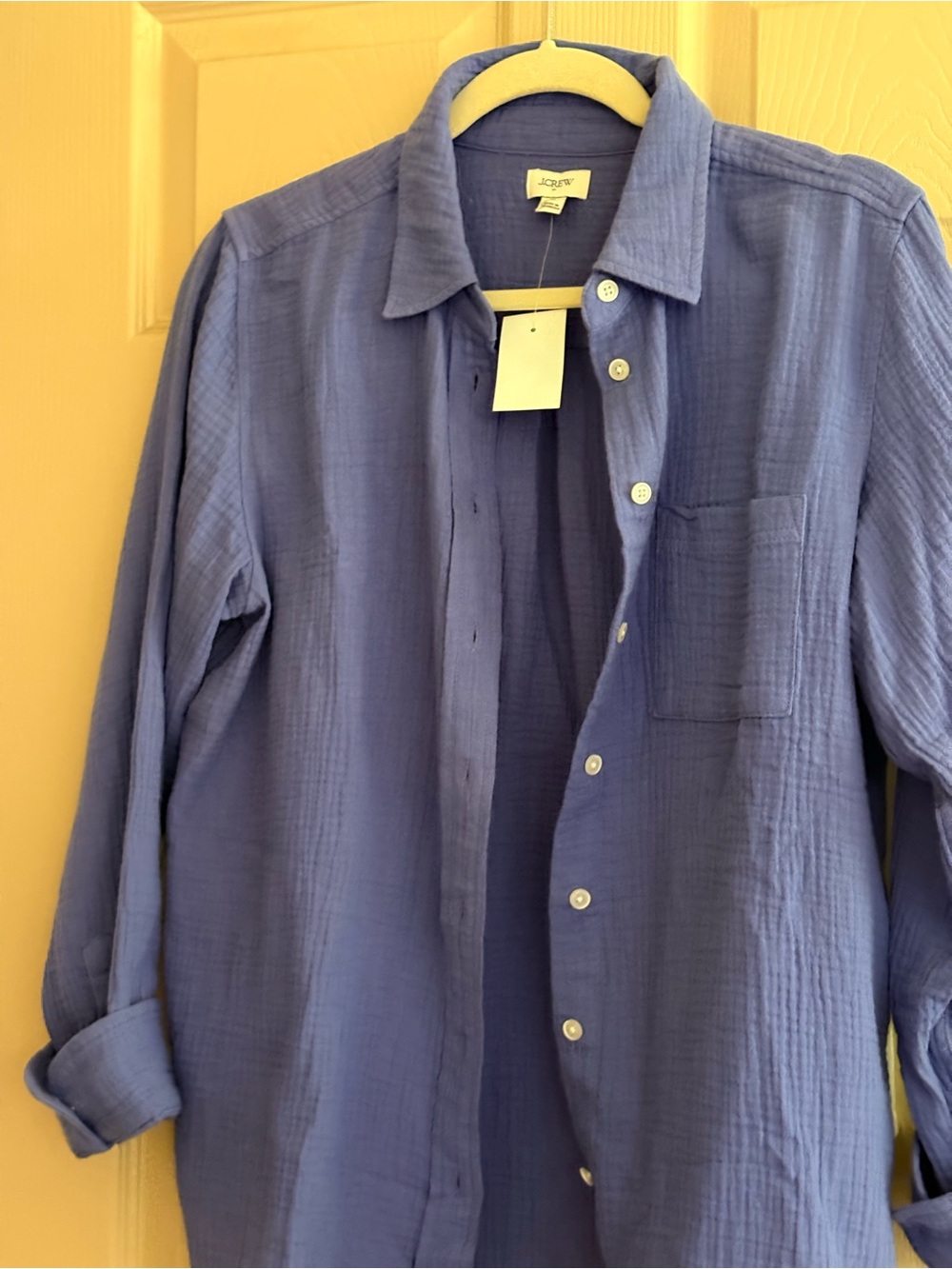 J. Crew Soft Indigo Blue Button-Up Cotton Shirt